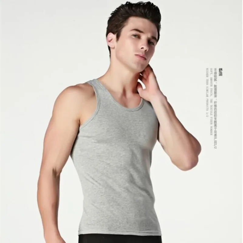 Men’s Cotton Sleeveless Tank Top Set (3pcs) – Solid Muscle Vest, O-Neck - Image 3