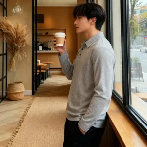 Men Long Sleeve Polo Shirt High Quality Male Clothing Office Polos T-shirt Business Poloshirt Casual Fashion Polo T Shirt Men