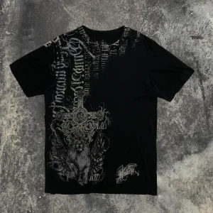 Southpole Y2K Vintage Cotton Graphic Tee Distressed Oversized Unisex T-Shirt with Gothic Print Streetwear Retro Soft Shirt Man